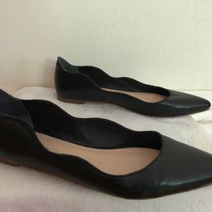 Loeffler Randall Black Milla Scalloped Flats 7.5